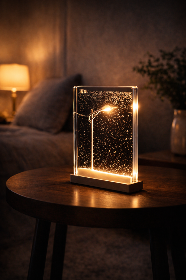 Snow Scene Light Street Lamp with Snow Effect